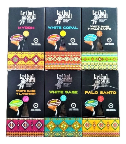 Sahumerios Conos Cascada De Humo Importados Tribal Fragancia White Sage + Lavanda
