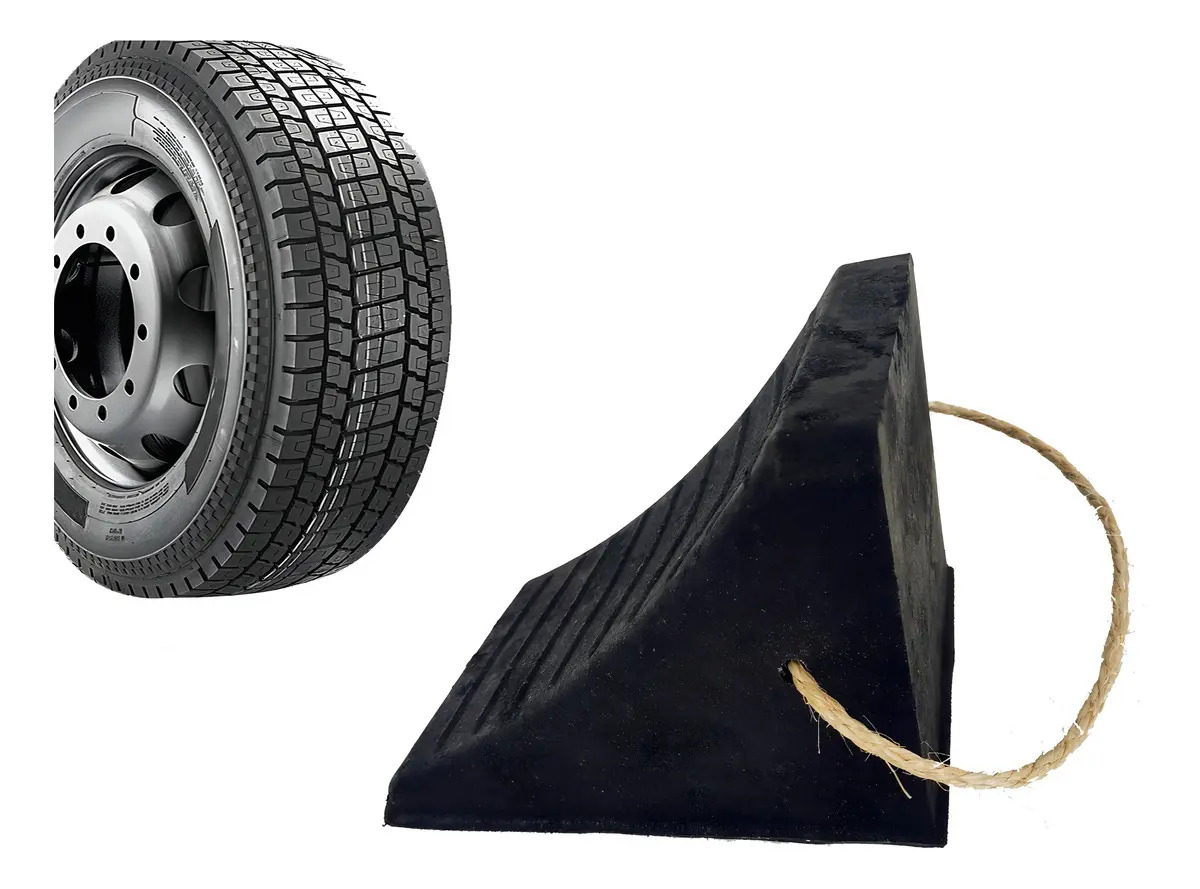 Calço De Roda De Caminhao Caminhonete Onibus - Nbr 9735 Cor Preto
