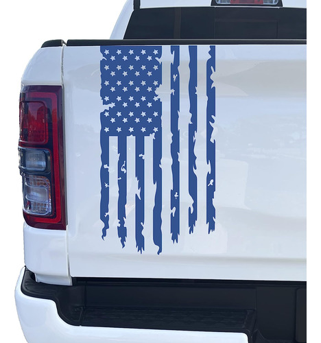 Distressed American Usa Us Flag Truck Tailgate Vinyl De...