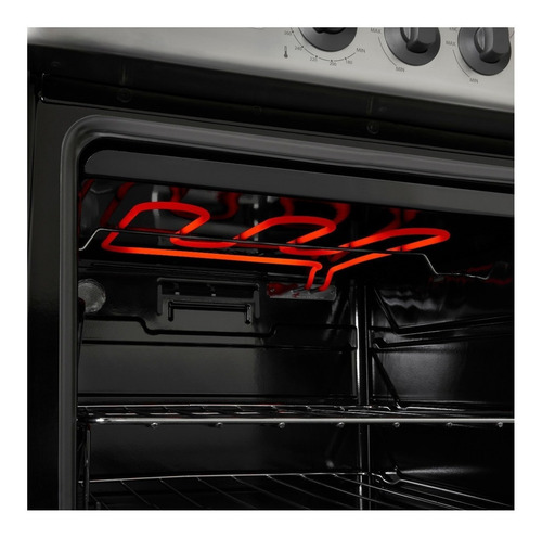 Cocina Longvie 19601x color acero inoxidable con puerta con visor