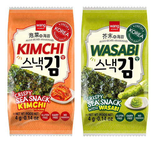 Snack Coreano De Algas, Kimchi Y Wasabi Wang