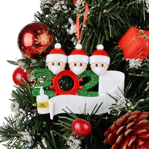 Adorno Familiar Personalizado Para Navidad De 2020, 3 Piezas