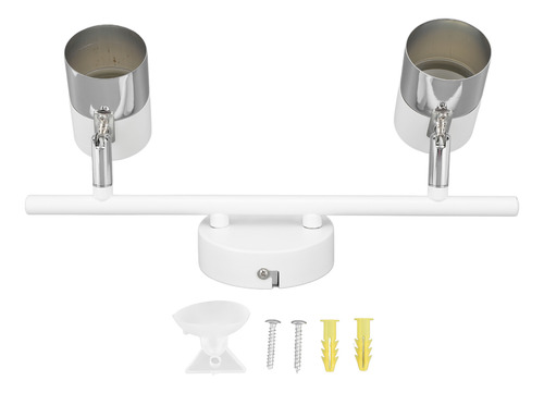 2 Track Lighting Kit Heads 13.6in Length For Gu10 Bulb White