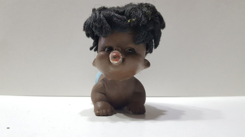 Antiguos Muñequitos Negros De Goma 13cm