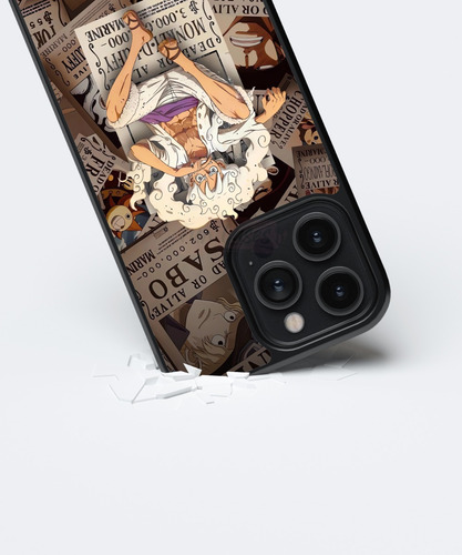 Funda One Piece Monkey D Luffy Gear 5 Zoro Sanji Shanks Tony Negro Samsung Galaxy S23 Ultra