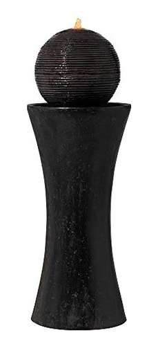 John Timberland Dark Sphere Modern Zen Outdoor Floor Water F