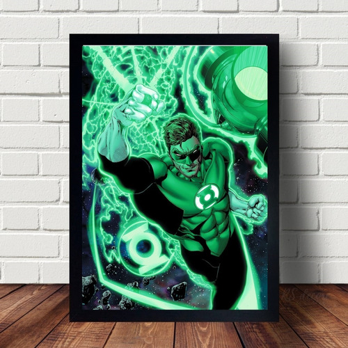   Quadro Poster Decorativo  Do Super- Herói Lanterna Verde 