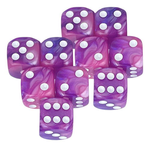 4 Juego De Dados D6 De 10 Uds., Juego De Mesa Familiar Para