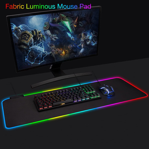 Rgb Gaming Mouse Pad, Alfombra De Mouse De Juego Extra Grand