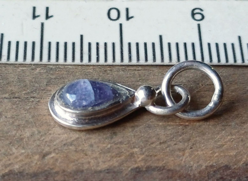 Dije Tanzanita Gota Plata Vision Y Serenidad Plateado