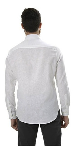 Imagem 3 de 5 de Camisa Social Linho Branca
