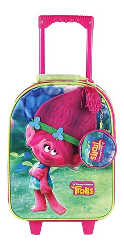 Trolls Mochila Con Ruedas Original Trolls