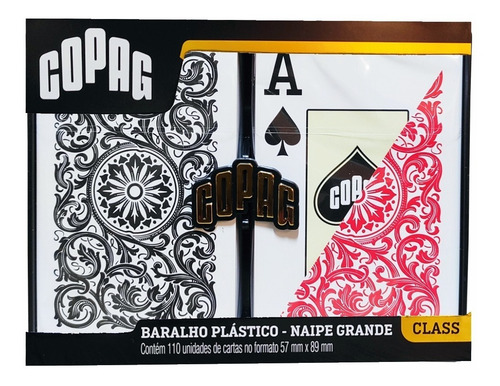 Imagem 1 de 4 de Baralho Class Duplo 100% Plástico Copag Original -6 Modelos