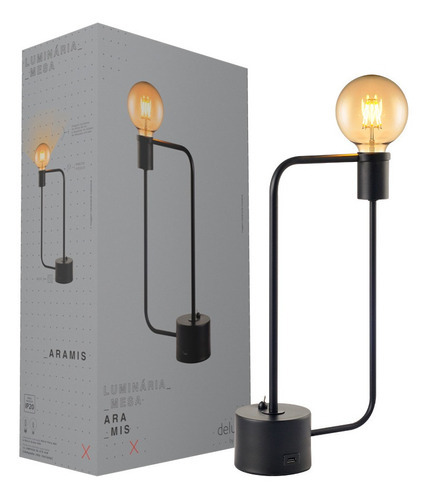 Luminária De Mesa Avant Aramis Usb