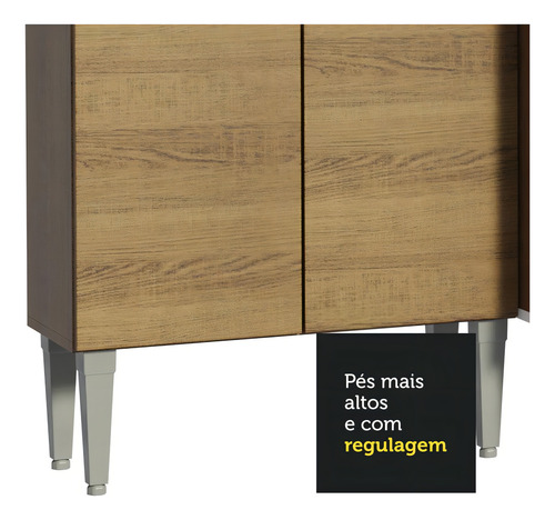 Cocina Integral Completa Modular Madesa Emilly 165cm Con Tarja Color Marrón 06