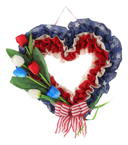 Patriótica Corona De De De En Forma De Corazón De La