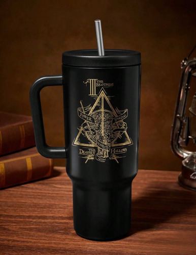 Harry Potter Termo Vaso Térmico Recipiente Térmico Negro