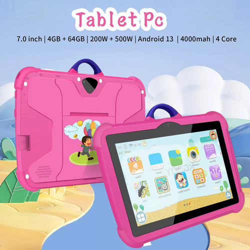 Tablet Infantil 4gb+64gb Android 13 Wifi Blueto
