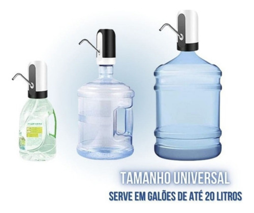 Kit 3 Bomba Elétrica Recarregável Usb Para Galão De Água
