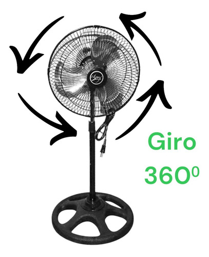 4 Ventiladores De Pedestal 12 Pulgadas Gira 360° Loco 3 Vel