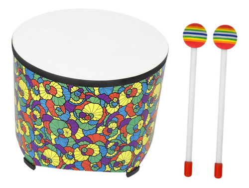 Tambor De Piso Tom Con 2 Mazos, Tambor Bongo, Instrumento De