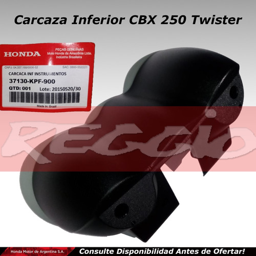 Carcaza De Tablero Inferior De Cbx 250 Twister- Reggio Motos