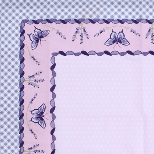 Toalha De Cha Lepper 0,75 X 0,75 Borboletas Lilas