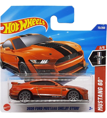 Hot Wheels 2020 Ford Mustang Shelby Gt500 60 Aniversario Naranja Oscuro