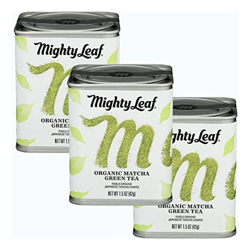 Mighty Leaf Té Verde Matcha Orgánico, 1.5 Oz Cada Uno, Paque