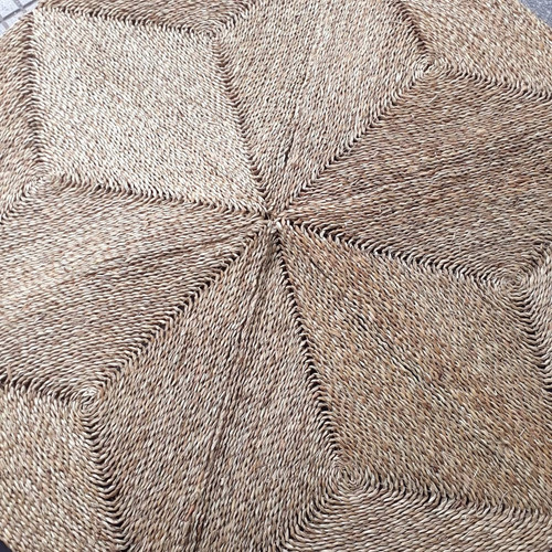 Alfombra Redonda Rice Yute Vietnam 1,20mtrs. De Diametro 1.2 M