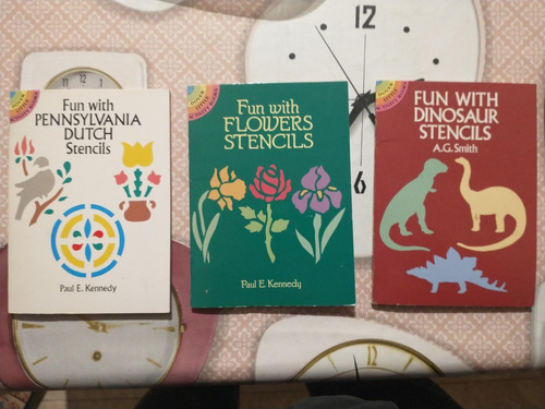 Tres Libros De Stenciles - Paul E Kennedy Fun With Flowers 