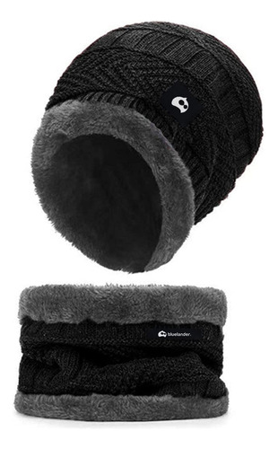 Gorro Bufanda Conjunto Para Frio Invierno Unisex Tejido Lana