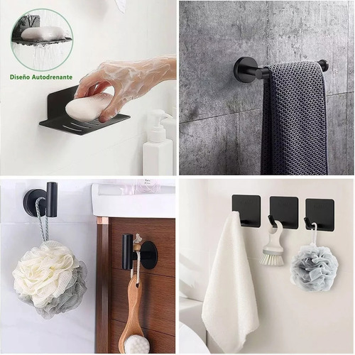 ** 9pzs Juego De Accesorios De Baño Completo 304 Inoxidable