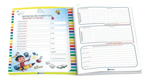 Libreta Bilingue Tareas Forma Colegio 48 Hojas Norma 360 Mo