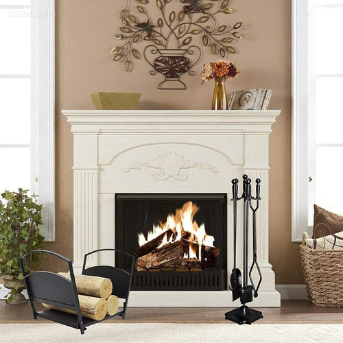 Fire Beauty - Soporte Plegable Para Troncos (hierro), Color