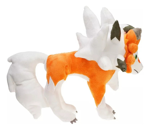 Boneco De Pelúcia Laranja Lycanroc Brinquedo Presente De