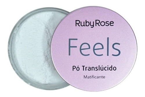 Base de maquiagem em pó Ruby Rose Feels 638484 Po Translúcido Matificante Feels - Hb7224 - Rubyrose
