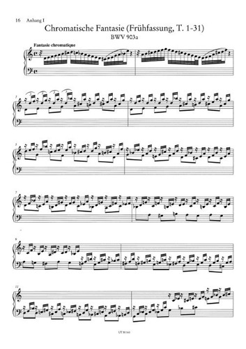 J.s. Bach: Chromatic Fantasy & Fuga, Bwv 903/903a For Piano