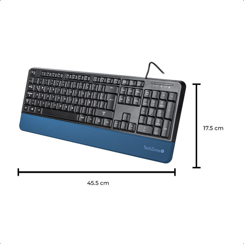 Teclado Alámbrico Techzone Color del teclado Negro Idioma Español Internacional