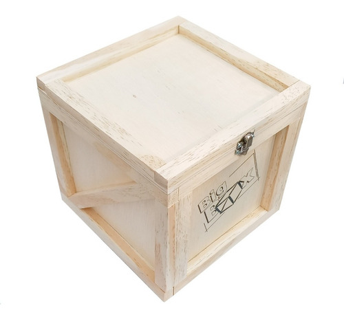 Caixa Madeira Com Tampa Tipo Exportação Big Box