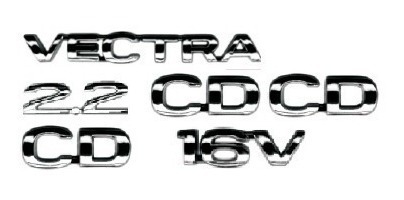 Kit Emblemas Vectra 2.2 3 Cd 16v 96 Em Diante + Brinde