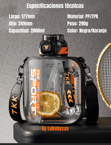 Botella De Agua Multifuncional Con Accesorios Lubabycas