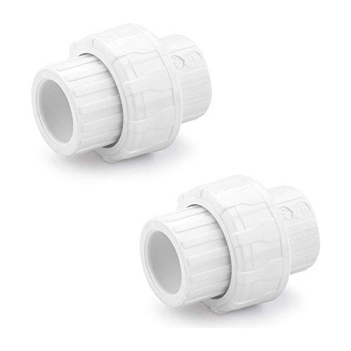 Pvc Pipe Fitting, 0.5  Union Jetstream, Paquete De 2 Pi...