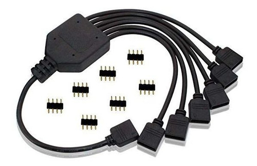 Cabo Splitter Rgb 4 Pinos - 1t6 + Conector 4 Pinos 12v