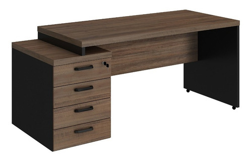 Imagem 6 de 8 de Mesa Presidente Em L 1,92x1,60m + Gaveteiro 40mm + Vidro!