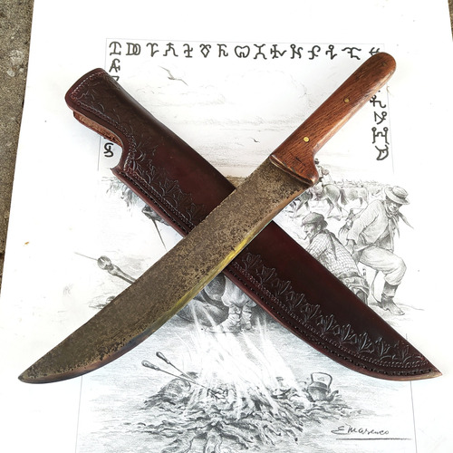 Cuchillo Hecho De Machete Antiguo Tramontina.