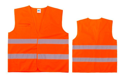 Imagen 2 de 5 de Chaleco Reflectivo Reglamentario Fluo Seguridad Full Fas