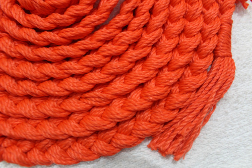 Soga Cuerda Para Hamaca Incluye Par De S Metalica Negra Color Naranja Color