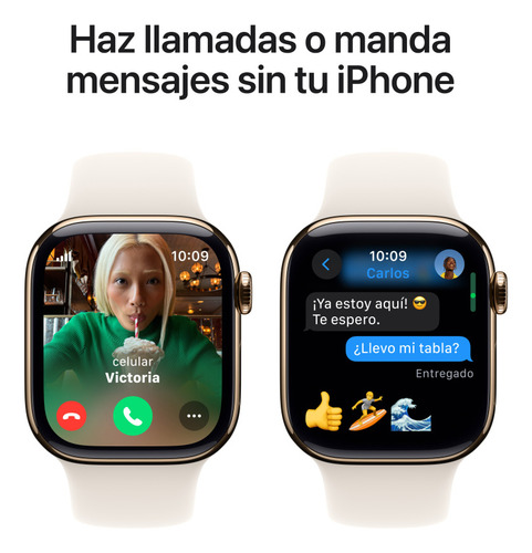 Apple Watch S10 Gps + Cellular 46mm S/m Titanio Color Oro Oro Rosa Correa Deportiva Blanco Estelar Titanio, Oro