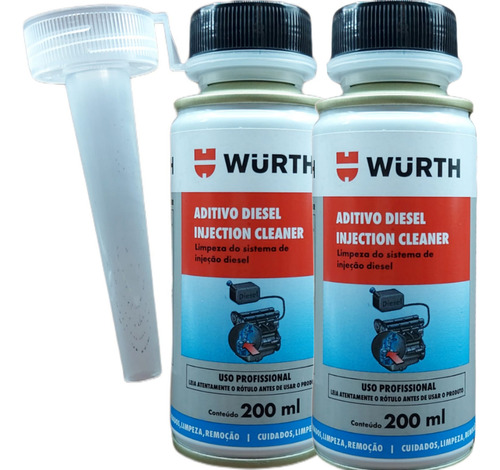 Kit 2un Aditivo Limpador Diesel Injection Cleaner Wurth 